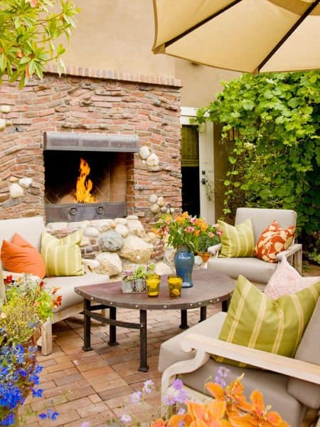 Chimeneas de exterior Backyard diseño chimenea