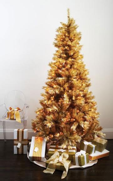 árbol de navidad oro