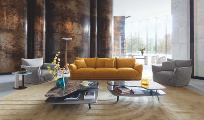 Roche Bobois lanza colección de muebles de madera y mármol